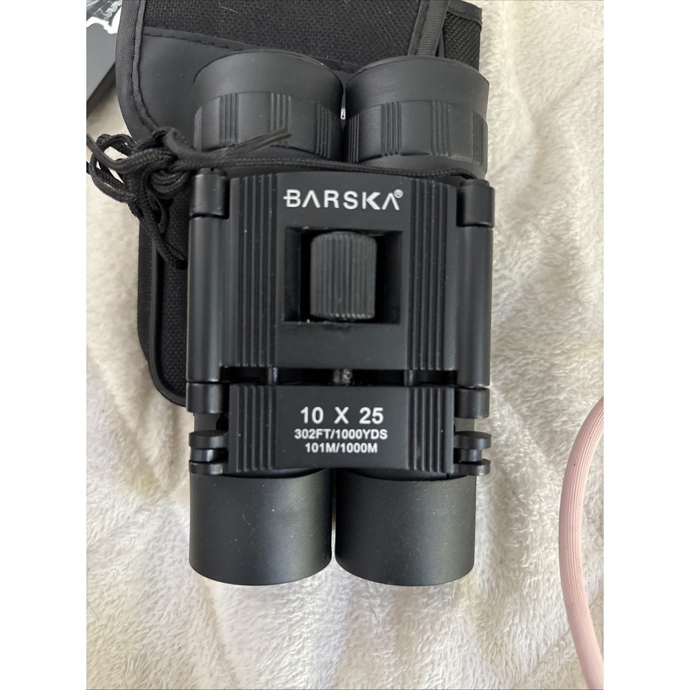 Barska Lucid View 10x 25mm Compact Binocular with Case, AB10110 New! Instruction